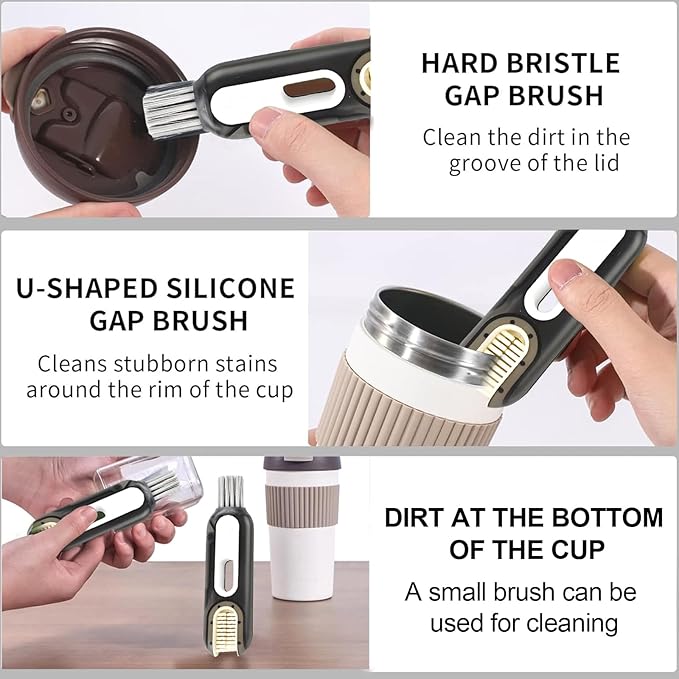 5-in-1 Long Handle Electric Water Bottle Brush Straw Cleaner Brushes with Removable Brush Head Water Bottle Brush Bottle Brushfor Stanley Cups Baby Bottles Pacifiers