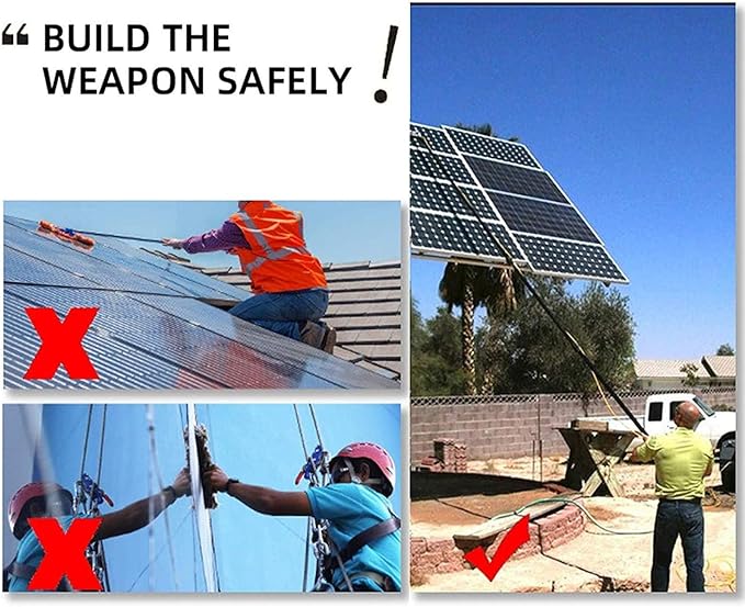 Window Cleaning Kit with Extension Pole 3.6-11M Solar Panel Brush Water Fed Water Fed Pole for Window Cleaning Trucks Cleaning System &amp Washing Tool24FT/7.2M
