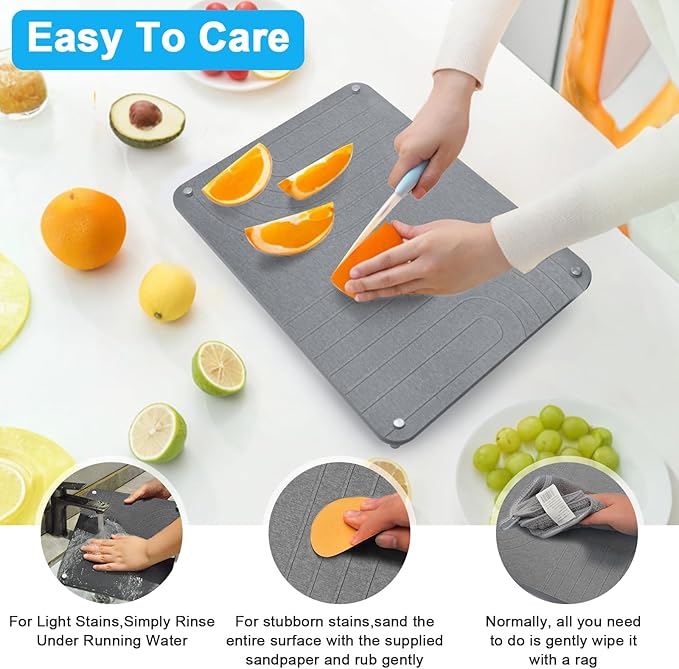 3Pcs Nesting Stone Drying Mat for Kitchen Counter Quick Drying Stone Dish Drying Mat with Non-Slip Feet Super Absorbent Heat Resistant Diatomaceous Earth Dish Drying Mat for Dishes Bottles-Wave