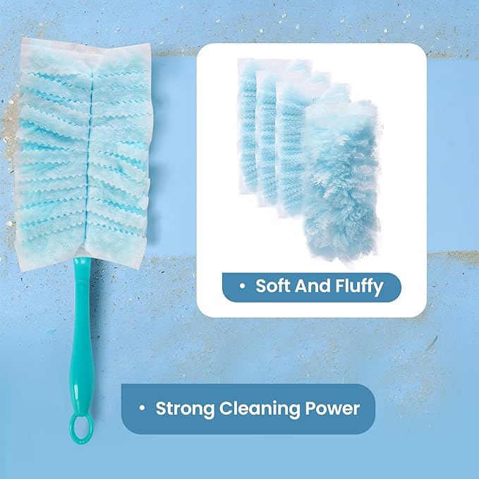 Duster Refills Bulk Compatible with Swiffer Dusters Swiffer Microfibre dust Cleaner for Cleaning Home Office Furniture (Color Mixing 60 PCS (180°+360°))