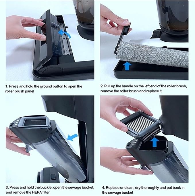 Compatible for Tineco Floor ONE S5 Cordless Wet Dry Vacuum Cleaner Set Parts Brush Roller and Vacuum Accessories