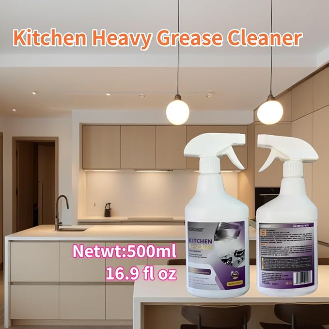 500ml Kitchen Range Hood Multifunctional Oil Stain Removal Cleaning Agent Cleaning SprayPowerful Cleaning And Remove Grease Tool For Heavy Oil Stains(1pcs)