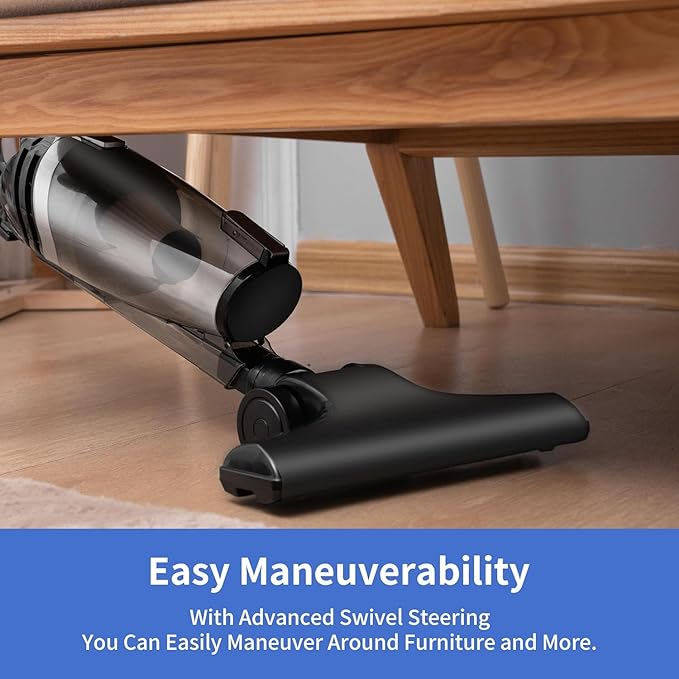 Corded Stick Vacuum Cleaners for Home 20Kpa Powerful Suction Stick Vacuum with 16Ft Cord 2 in 1 Lightweight Handheld Vacuum Cleaner for Hardwood Floor Pet Hair