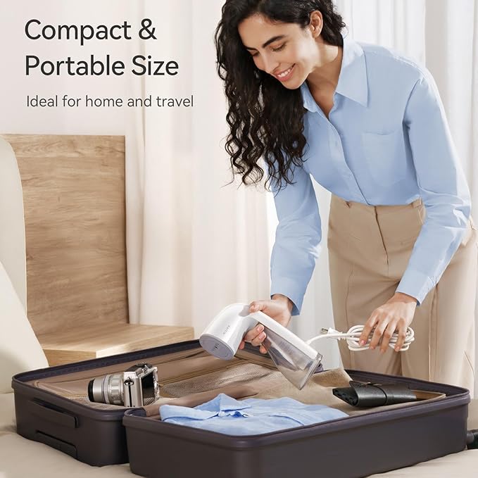 HiLIFE Upgraded Steamer for Clothes Handheld &amp Portable 1100W Powerful Steam 300ml Big Capacity &amp No Leak Design 30S Fast Heat-up Quick Wrinkle Remover Compact Size for Travel ONLY 120V