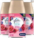 Glade Automatic Spray Refill Air Freshener for Home and Bathroom Rose &amp Bloom 6.2 Oz 3 Count