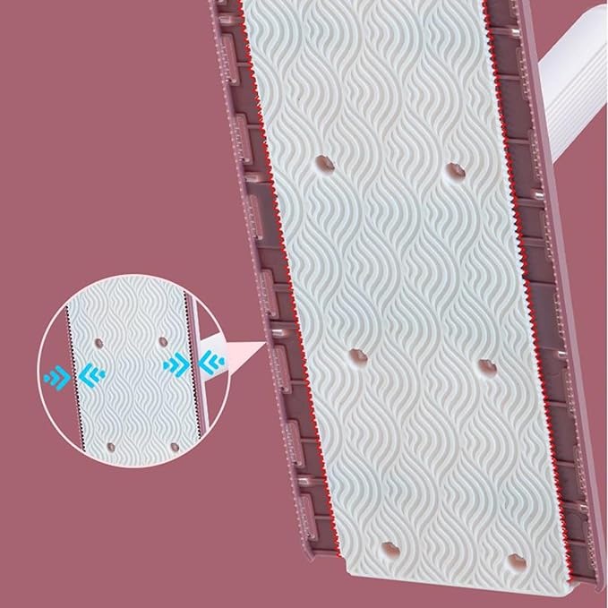 Flat Mopwith Cloths Automatic Clamp Reusable | Flat Head Hardwood Floor Mop - for Home Kitchen Bathroom Bedroom Living Room Hardwood Laminate Tile Glass Window