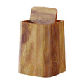 Rustic Trash Can Waste BasketCreative Home Use Creative Bin Wood Grain Paper BasketRubbish Bins for Study Kitchen Office Kitchen Bedroom Hotel L with Cover