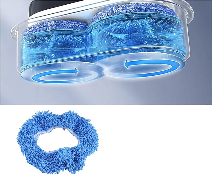 Disposable Vend MopWashable Replacement Microfiber Pads Dust Push Mop ClothDry And Wet Vacuum CleanerBlue