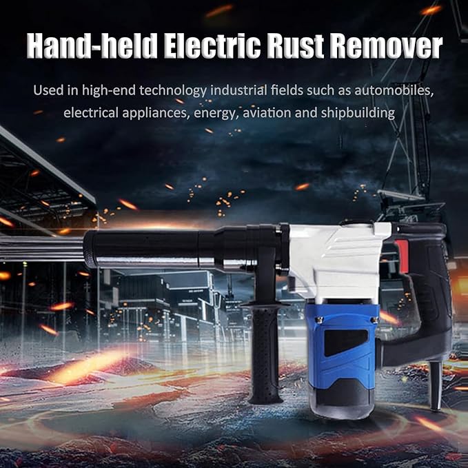 1100W Hand-Held Electric Needle Scaler Pneumatic Descaling Machine Needle Type Rust Remover Derusting-Gun Welding Slag Cleaner Cleaning Machine110V