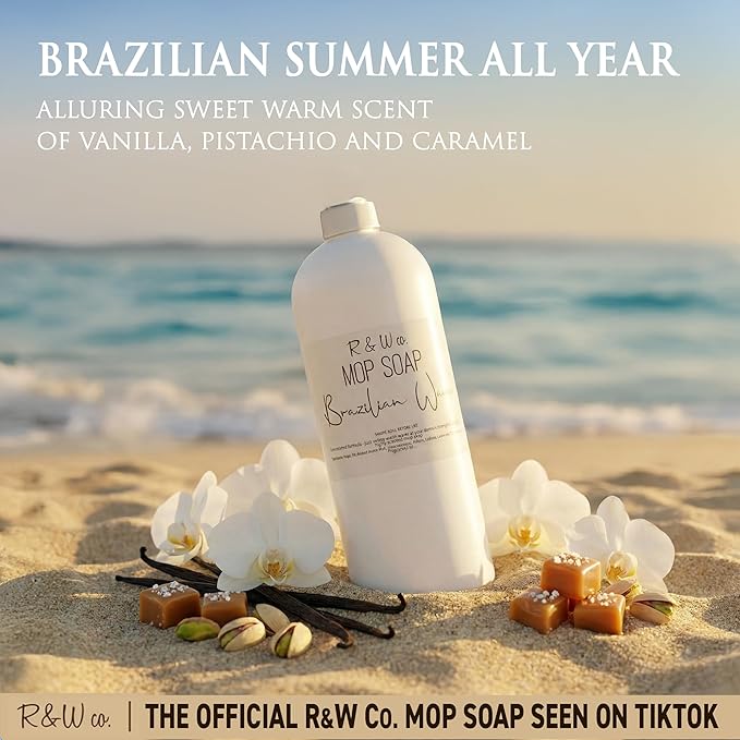 R&ampW CO. Original 32 oz Premium Mop Soap Brazilian Waves Scented Gentle Floor Cleaner for all Surfaces Non-Toxic Pet and Skin Safe Formula Streak-Free Shine