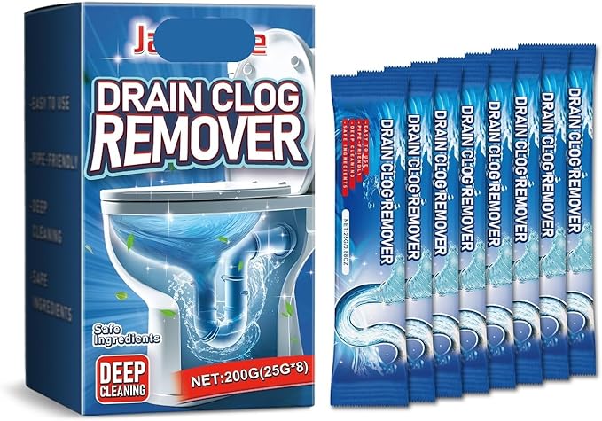 Toilet Drain Unblocker &amp Cleaner with Deodorizing and Fragrance - Removes Stubborn Dirt Limescale &amp Mineral Deposits Safe for All Toilet Surfaces(2PCS)