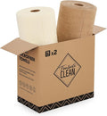 Fantasticlean Microfiber Cleaning Cloth Roll -150 Pack Tear Away Microfiber Towels 12 x 12 Reusable Washable Ultra Absorbent Dishcloth for All-Around Cleaning Supplies (Tan &amp Beige)
