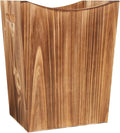 Fenteer Wooden Trash Can Rubbish Bin Farmhouse with Handles Decorative Garbage Can Waste Basket for Office Dorm Bathroom Indoor Decor