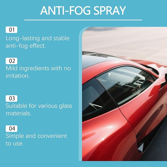 100ml Anti Fog Spray Car Windscreen Demister For Cars &ampTrucks Car Glass Cleaner For Driving Window Cleaner Spray For Glasses Water Repellent Spray For Glass Windscreen Rain Repellent (3)