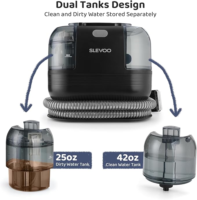500W Powerful Carpet Cleaner Machine - 12Kpa Strong Suction Portable Upholstery Cleaner For Pet Accident Rugs Carpet And Upholstery