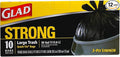 Glad Quick Tie Large Trash Bag 10 Count (Pack of 12)