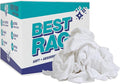 Arkwright Premium T-Shirt Rags Bulk 10 lb Box Cotton Cleaning Towels Low Lint Knit Wiping Cloths for Paint Stain Grease Shop and Auto Use Quick Dry Machine Washable White