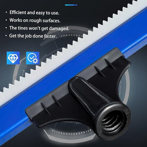 16in Epoxy Squeegee Teeth Notched Squeegee for Self Leveling Cement Urethane Epoxy Lightweight Professional Epoxy Tool for Garage Floors Driveways