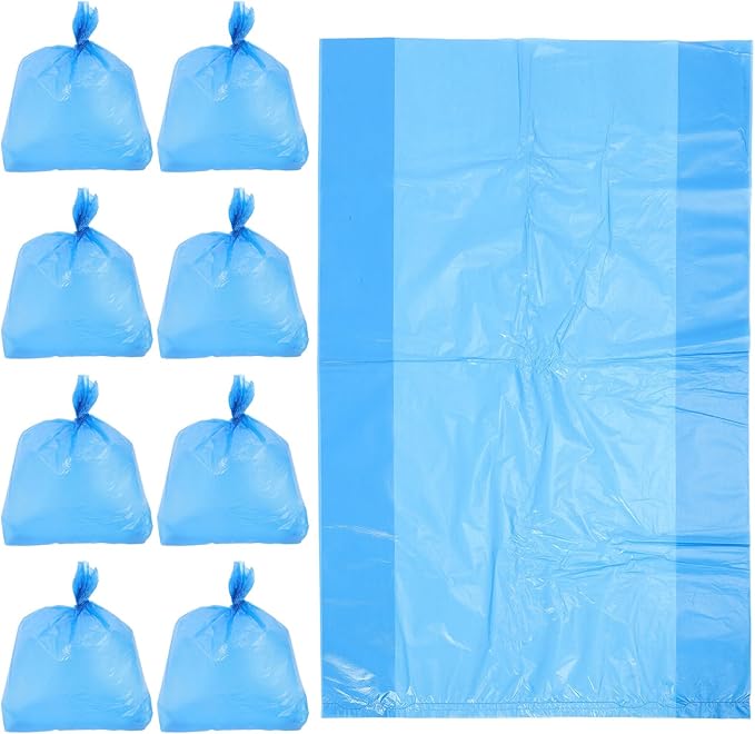 50pcs Blue Tear-resistant Large Plastic Garbage Bags 80x100cm Thick Flat-top Trash Bags for Commercial Sanitation Hotels Restaurants and School Use