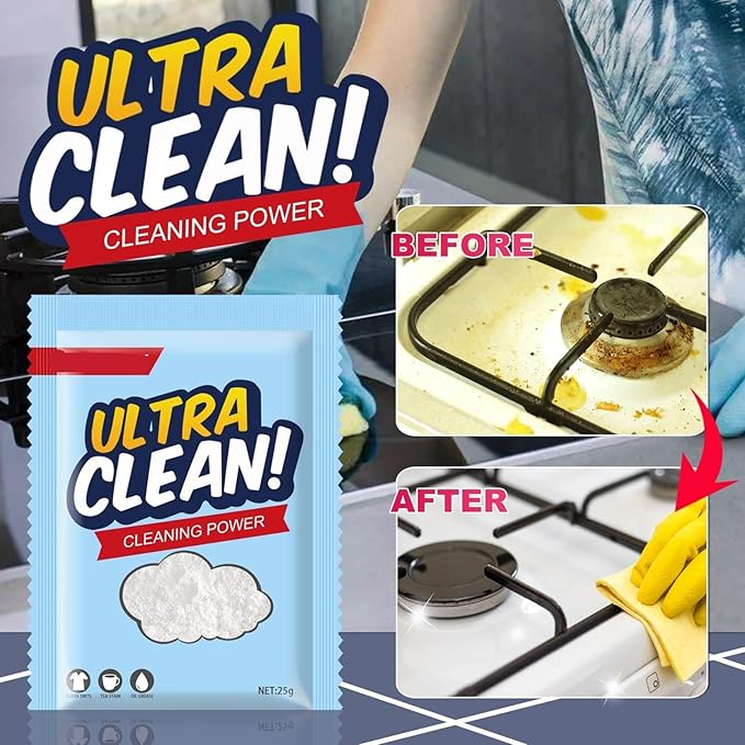 Multi-Purpose Cleaning Powder: Effective Stain Remover For Clothes Kitchen &amp Bathroom Exfoliating Formula(2PCS)