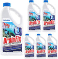 Drainfix &amp Septic Restorer 32 Oz Septic Tank Treatment | Drainfield Treatment | Septic Safe Drain Cleaner | Enzyme Drain Cleaner | Septic Cleaner | Exxon Valdez Patented - 6 Pack
