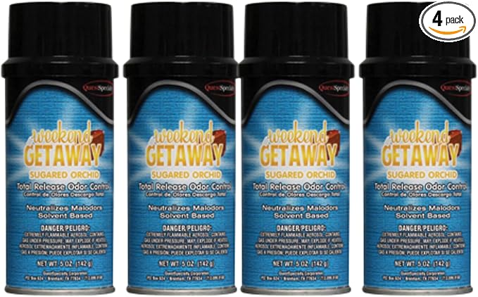 Quest 3160 WEEKEND GETAWAY Total Release Odor Eliminator (Sugared Orchid) (4 Pack)