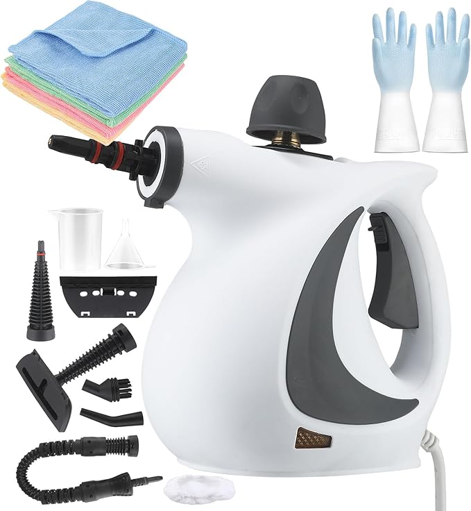 Handheld Steam Cleaner Steamer Pro 10 In 1 Handheld Pressure Multi Purpose Cleaner Home Use (Gray)