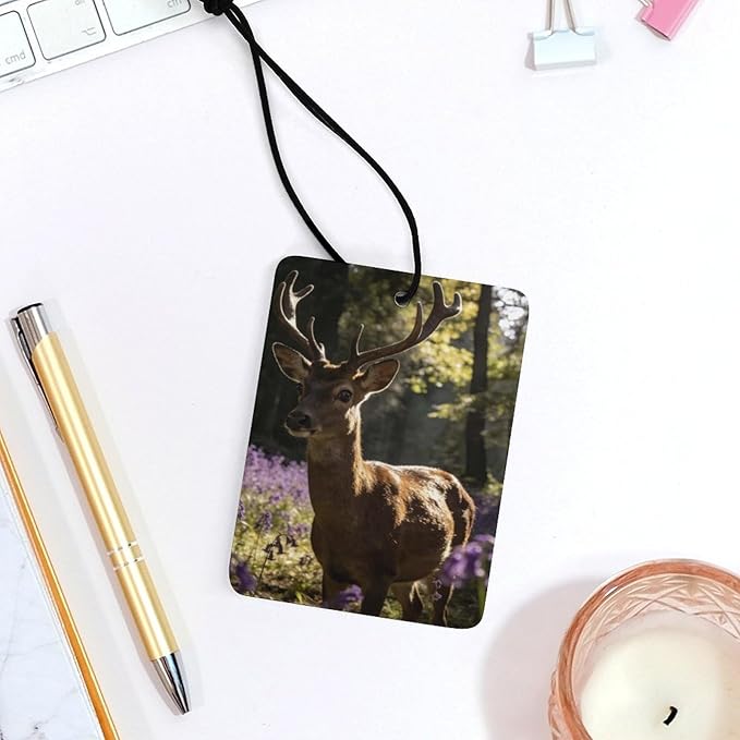 5PCS Car Air Freshener Hanging Personalized Double Sided Stag Flowers Car Fresheners Long Lasting New Cars Scents Cute Automotive Freshies for Closets Drawers (tea)