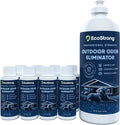 Outdoor Odor Eliminator | Outside Dog Urine Enzyme Cleaner – Powerful Pet Cat Animal Scent Deodorizer | Professional Strength for Yard Turf Kennels Patios Decks (10-2oz Shots with Halo Sprayer)