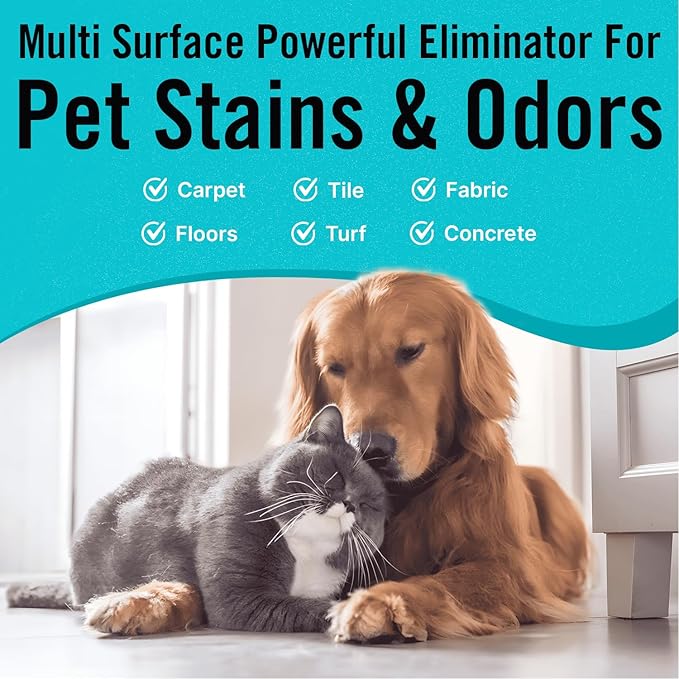 Multi-Purpose Probiotic Enzyme Cleaner Made in USA - Stain and Odor Remover - Concentrated - Professional &amp Home Strength Drains Floors Bathrooms Toilets Trash Can