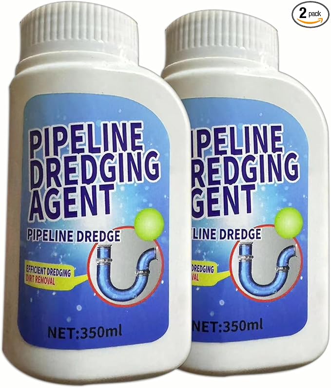 2 Pack Powerful Pipe Dredging AgentDrain Clog RemoverKitchen UnblockerPowerful Sink and Drain Cleaner PowderAll Purpose Fast Foaming Cleaner for Kitchen Bathroom Toilet