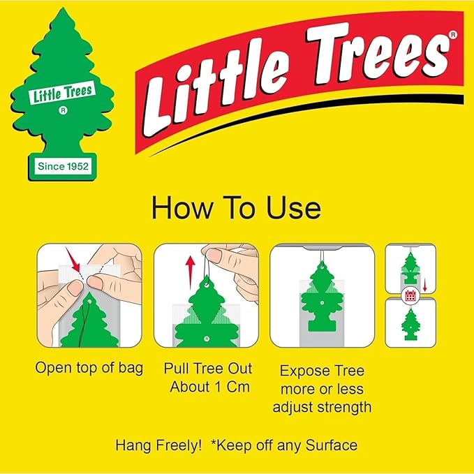 LITTLE TREES Car Air Freshener | Hanging Paper Tree for Home or Car | Jasmin | 24 Pack