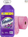Multi-Purpose Cleaner 2X Concentrated Faboluso Value Pack 210 FL OZ Makes 1.64 Gallons Bundle with Premium Microfiber Cleaning Cloth Roll 75 Sheets (Pink)