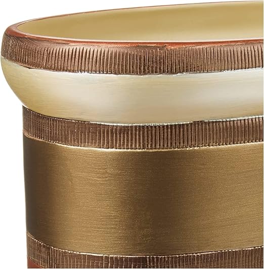 Zahari Home Decorative Trash Can for Bathroom Office &amp Bedroom - 2.1 Gallons Stylish &amp Small Trash Can for Dorms Desktop &amp Restroom - Chic Waste Basket for Compact Spaces Contempo