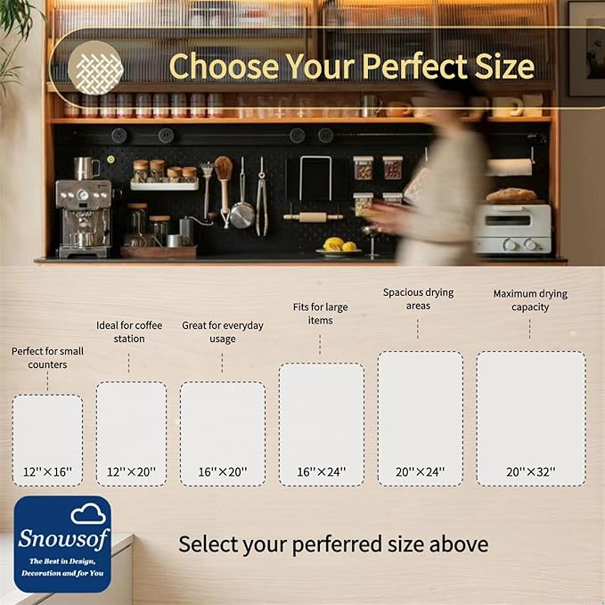Dish Drying Mat - Absorbent Countertop Mat for Coffee Maker Dish Rack (0520''×24'')