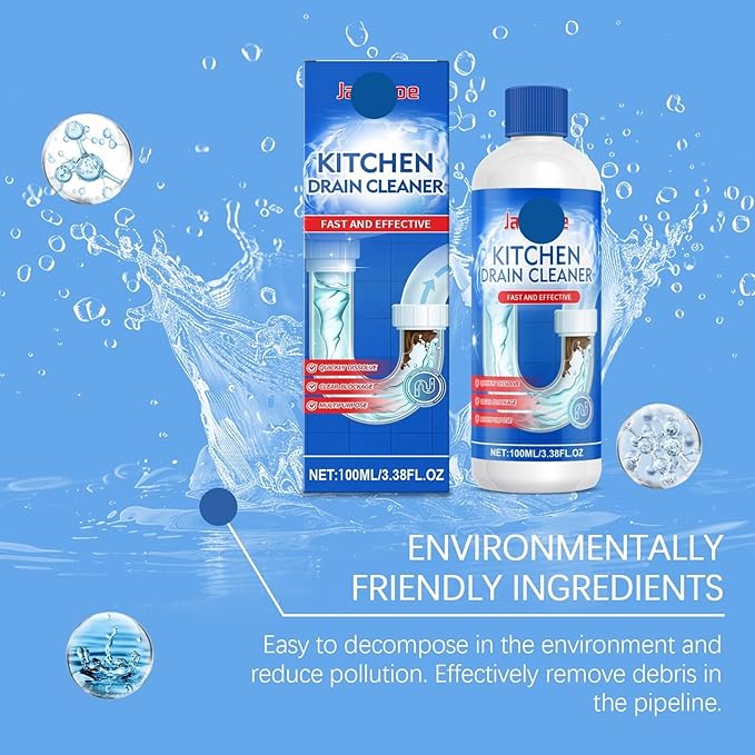 Kitchen Drain Unclogger - Dissolves Hair Grease &amp Grime Eliminates Odors Restores Drain Flow Instantly(3PCS)