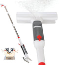 Window Cleaner with Front and Rear Cleaners + Expandable Sprayer - Window Vacuum Squeegee - Complete Kit for Glass Windows and Mirrors Quick Drying- Window Cleaner Tool - Car Window Cleaner Spray