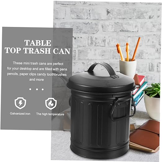 VILLCASE Creative Wastebasket Bucket Shaped Rubbish Bin Office and Home Storage