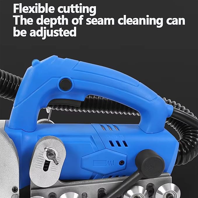 9000r/min Electric Seam Cleaning Machine Beauty Seam Construction Tool Tile Joint Cleaner With1.2MM Saw Blade and Self-Cleaning Design Depth Adjustable for Tile Cleaning