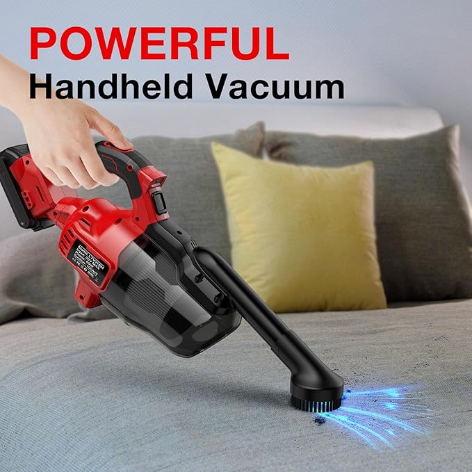 Cordless Vacuum Cleaner for Milwaukee 18V Battery Handheld Vacuum Cleaner for Home Car Hardwood Floor Carpet Portable Shop Vacuum with Washable HEPA Filter(No Battery)