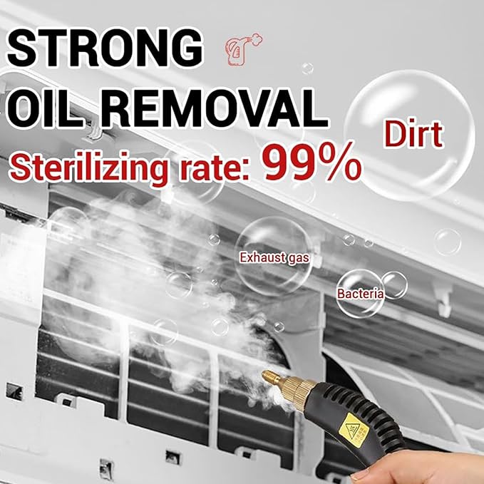 2500W Steam Cleaner High Pressure Handheld Steam Cleaner with 6-gears Adjustable Portable Steamer for Cleaning Home Car Upholstery Tile Grout Home(Syyle2)
