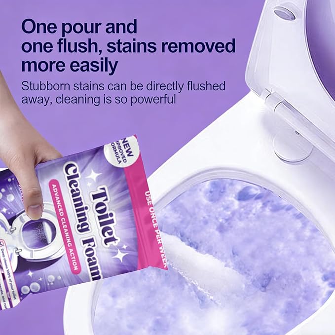Upgrade Toilet Bowl Cleaner for Sparkling Clean Touch Free Foaming Cleaning Powder (4pcs)