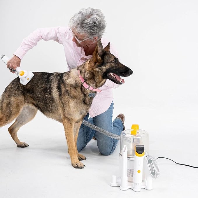 Deluxe Grooming Vacuum Cleaner - All-in-One Trimmer De-Shedding &amp Cleaning System for Dogs &amp Cats