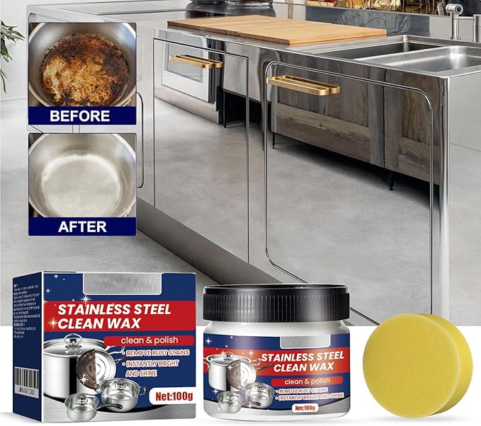 Stainless Steel Scratch Eraser Stainless Steel Scratch Remover &amp Cleaner for Appliances- 2026 Nano-Technology Polishing Paste Clean Wax for Refrigerator Dishwasher Oven Sink (2PCS)