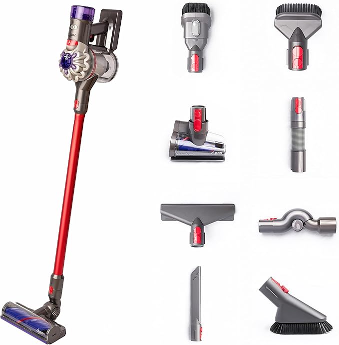 Dyson V8 Animal Extra De-Tangle Cordfree Vacuum with 8 Tools Red