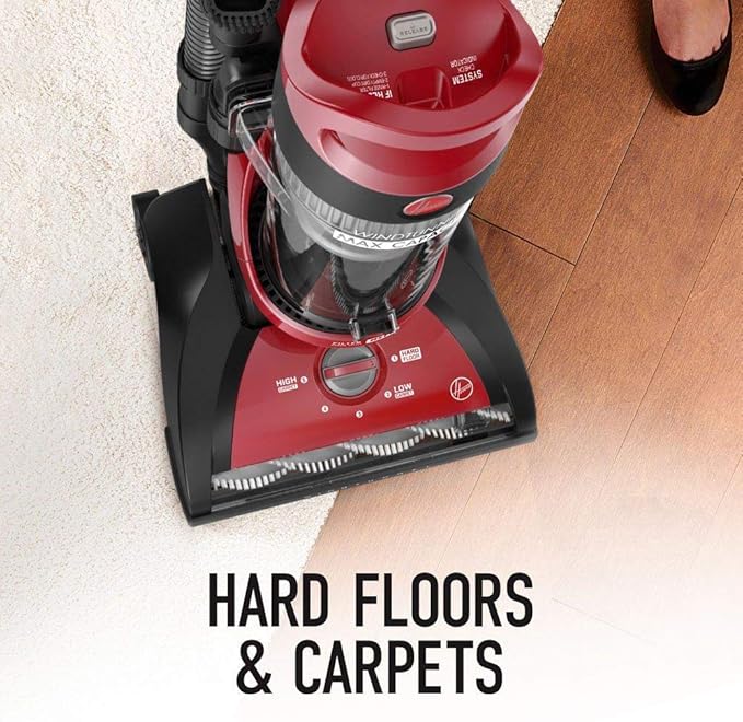 Hoover Windtunnel Max Capacity Upright Vacuum Cleaner with HEPA Media Filtration UH71100 Red