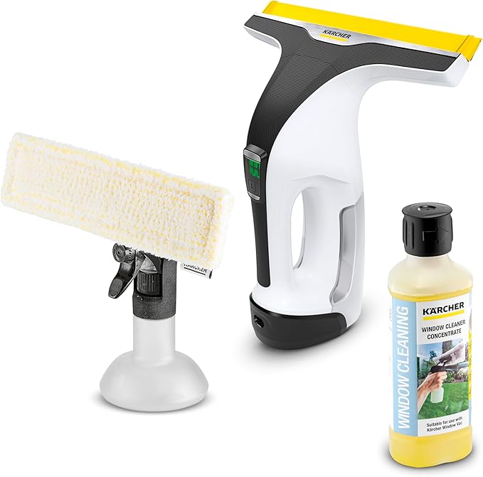 Kärcher WV 6 Electric Window Vacuum Squeegee 11 - Cleans Showers Mirrors Glass and Countertops - Electric Squeegee