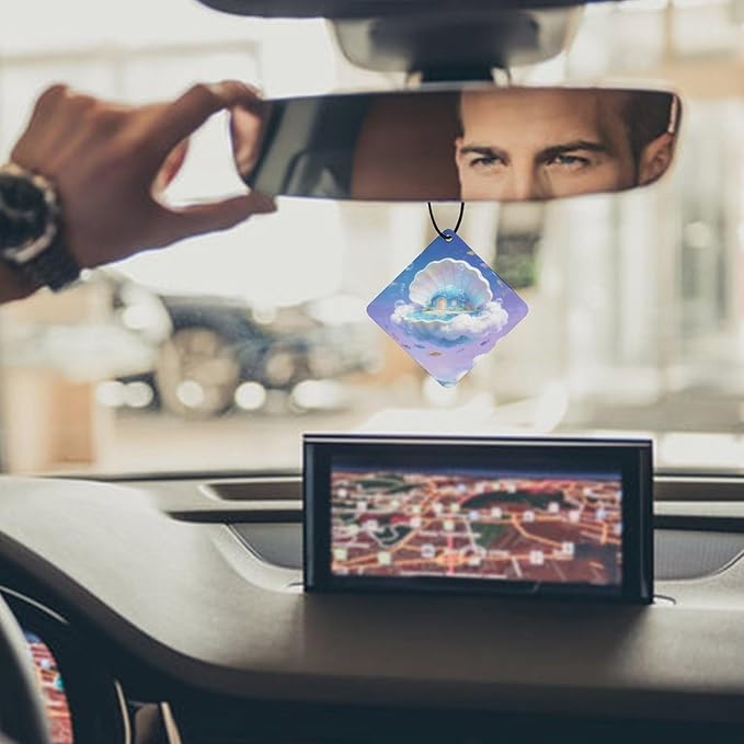 5PCS Car Air Freshener Hanging Personalized Double Sided Underwater Dwelling Car Fresheners Long Lasting New Cars Scents Cute Automotive Freshies for Closets Drawers (tea)