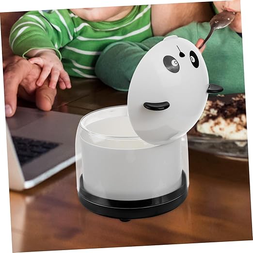 Cabilock Mini Panda Trash Can Cute Wastebasket for Office Kitchen and Bathroom Desk Garbage Bin and Stylish Design for Home and Office Use