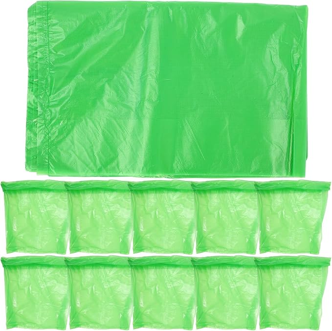TEHAUX 50pcs Green Thick Tear-resistant Trash Bags 80x100cm Large Garbage Bags for Kitchen Bathroom Office Wastebasket Liners